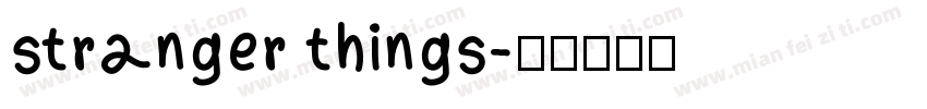 stranger things字体转换